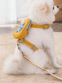 1 Dây xích cho chó và mèo, Ba lô thú cưng đa năng, Dây đeo ngực có thể điều chỉnh, Dây dắt chó đi dạo, Ba lô dây xích bền - Nhiều màu - Xem 3