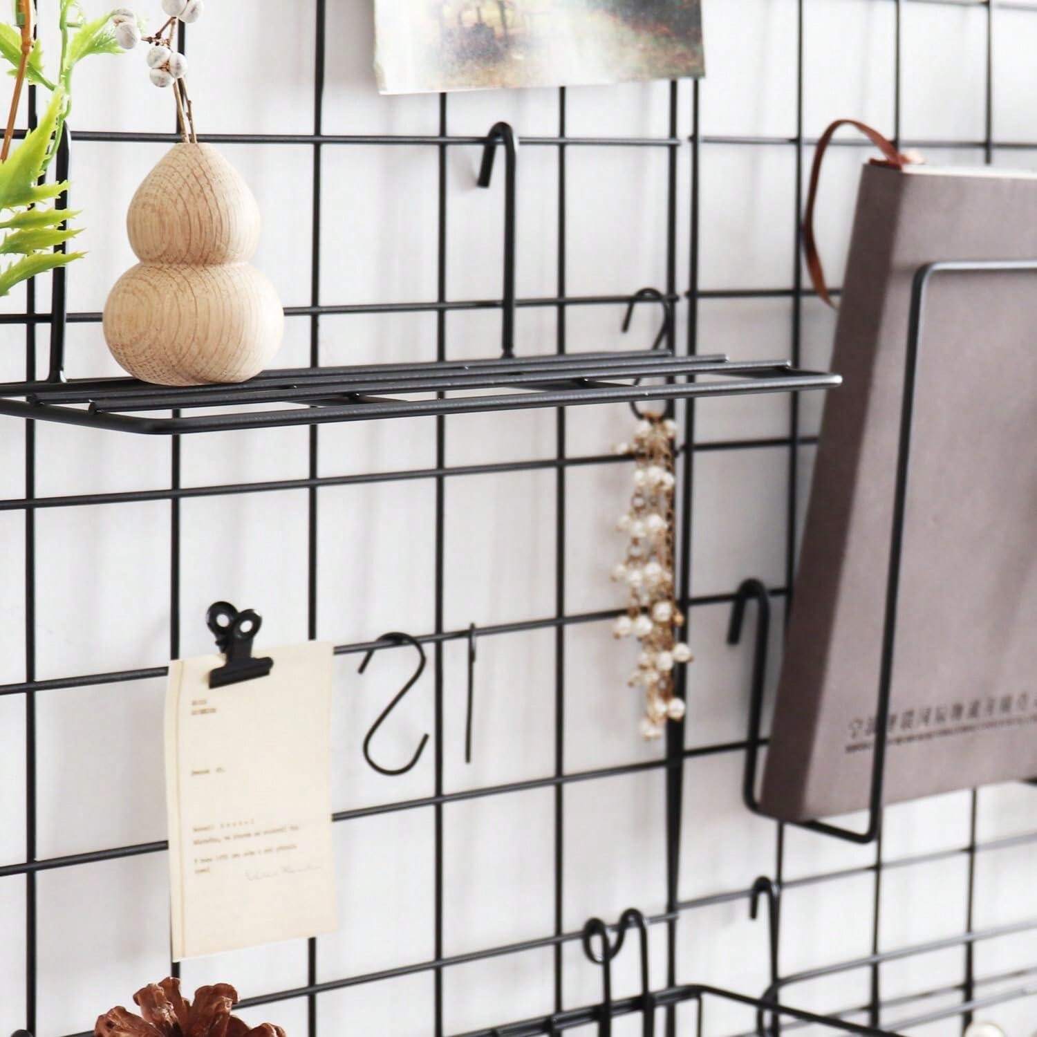 Panneau De Grille Murale En Maille Métallique, Rack Photo, Utilisé Pour L'affichage De Photos Et