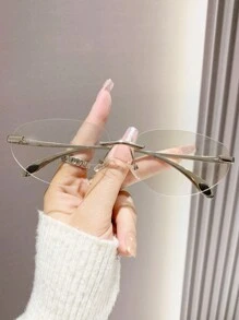 1 chiếc kính mát không viền phong cách retro Y2K cá nhân hóa cho nữ, phụ kiện đi biển cho kính râm dành cho nữ - Nhiều màu - Xem 7