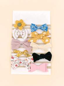 10 件/包儿童超柔软发带，不会损坏头发 - 彩色 - 查看 1