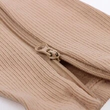 1 双带侧拉链的露趾压力袜，露趾压力袜，多功能小腿套，睡眠弹性压缩袜，适合全天穿着，运动袜