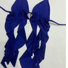 Ruffled Crop Top - Xanh đậm - Xem 2