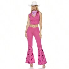 Western Star Sexy Movie Character Costume - 粉色 - 查看 3