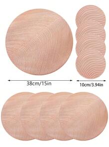 1-8 bucăți Șervețe de loc rotunde, minimaliste din PVC, lavabile, ușor de curățat, ștergeți, anti-alunecare, rezistente la căldură, covorașe de masă, design cu inimi minunate, șefuri de loc elegante, decor de masă, covorașe de bucătărie, decorațiuni de nuntă de sărbători - Multicolor - Vizualizare 11
