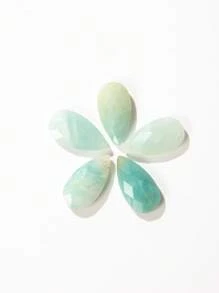 13*24mm/1pc 天然水滴切面散珠，切面扁平水滴形吊坠，DIY 项链吊坠耳环首饰吊坠配件