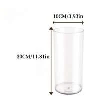 1pc Acrylic Anti-Drop Vase, Transparent Straight Tube, Multi-Functional Creative Vase, Living Room & Bedroom Decor, Transparent Glass Vase/Planter/Fish Tank, Large Living Room & Bedroom Decor Gift, Birthday, Graduation, Home Decor, Christmas Decor, Christmas Vase - Clear - View 13