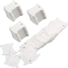 50pcs Embroidery Floss Bobbins, Embroidery Floss Storage Bag, Plastic Floss Cards For Embroidery Thread Organizers And Sewing Storage - White - View 10