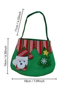 Túi trái cây Giáng sinh hòa bình Túi táo Túi quà Giáng sinh Ông già Noel Người tuyết Túi quà Nai sừng tấm - Nhiều màu - Xem 2