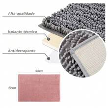 Bathroom Rug Kit 40x60 Non-Slip Microfiber Polka Dots Pasta Luxury Various Colors - 米色 - 查看 4