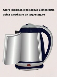1 Pieza Hervidor eléctrico de agua de doble pared fabricado en  Acero Inoxidable 2 litros, hervidor de acero inoxidable, hervidor antiescaldado de doble capa, hervidor de agua hirviendo 1000W,110V - Tipo de Enchufe A USA (110-127V) - Ver 5