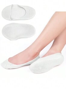 yuluan 1 cặp vớ giữ ấm chân bằng silicon giữ ẩm, vớ giữ ấm chân thoáng khí có lỗ, điều trị nứt gót chân cho nam và nữ, dùng cho mọi mùa - trắng - Xem 8