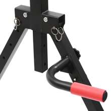 WANLECY Adjustable Pull Up Bar Dip Station For Home Gym Strength Training Workout 440lbs - Black - View 10