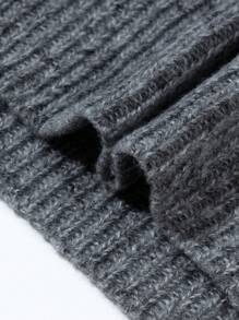 White Yueh 秋冬新款男士简约纯色休闲宽松圆领套头毛衣，圣诞节和新年穿搭，长袖上衣