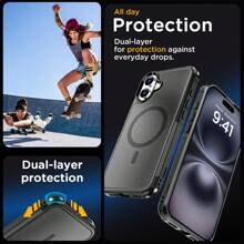 Magnetic Case For IPhone 16 Pro Max,For IPhone 16 Plus,For IPhone 16,For IPhone 16 Pro Case MagSafe Cover Shockproof Magnetic Rugged Heavy Duty Cover,For IPhone 15 Pro Maxor IPhone 15 Pro ,For IPhone 13 Pro Max W - Black - View 5