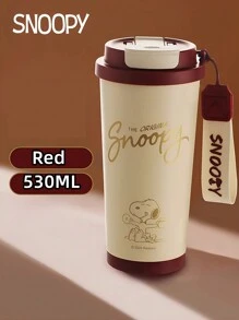 SNOOPY 1pc Stainless Steel  Themed Vacuum Flask, Outdoor Portable Car Water Bottle, Reusable Sports Tumbler, Unisex - Multicolor - View 2
