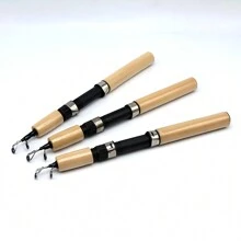 1 件便携式冰钓竿，迷你冬钓旋转竿，虾竿，手柄舒适，性能稳定，使用方便，携带方便，钓鱼装备，钓鱼配件