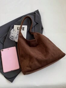 Set de 2 piezas: 1 bolso de hombro de gran capacidad de ante vintage y 1 forro interior para mujer, bolso de mano tipo tote para ir al trabajo, otoño e invierno, nuevo bolso tipo hobo inspirado en el estilo retro para mujer, nuevo bolso de mujer para otoño e invierno, el mejor bolso de otoño, el talla grande nuevo y de moda bolso de ante para mujer, que combina perfectamente con la ropa de otoño para mujer