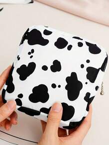 1个可爱精致的卫生巾收纳包/化妆包，时尚休闲便携化妆包，多功能大容量收纳包，可装钱包、口红、卫生巾、卫生棉、硬币、钥匙、有线耳机、数据线、充电器、适配器、耳机及其他配件，可爱洗漱包，旅行收纳包，适合女性、糖果爱好者、护士、女学生、学生，也是送礼佳品，圣诞礼物，女性送礼好礼推荐。