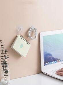 10/50 Móc dán trong suốt vô hình, Không cần khoan Nylon trong suốt - Trong sáng - Xem 3