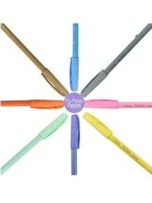 1 Pack Of 8 Pieces Of Azor Pin Point Fine Point Pen Needle Tip 0.7mm In Pastel Colors - Multicolor - View 2