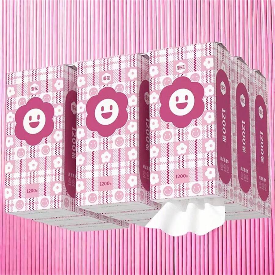 1 张挂式纸 家用 5 层加厚餐巾纸 纸巾 适用于餐厅、厨房、浴室、派对、旅行、纸巾印花随机、厨房、浴室、家居、家居用品 - 彩色 - 查看 1