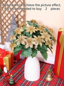 1 Cây hoa thông Noel nhân tạo - Hoàn hảo cho trang trí nhà ngày lễ & theo mùa, phòng khách, trang trí lò sưởi Giáng sinh (Không bao gồm bình hoa) - Cành hoa-1 cái - Xem 6