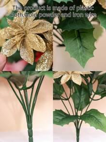 1 Cây hoa thông Noel nhân tạo - Hoàn hảo cho trang trí nhà ngày lễ & theo mùa, phòng khách, trang trí lò sưởi Giáng sinh (Không bao gồm bình hoa) - Cành hoa-1 cái - Xem 5