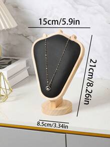 1pc Minimalist Wooden Model Figure Necklace Holder, Jewelry Organizer Display Stand, Home Decor & Jewelry Shop Display Prop