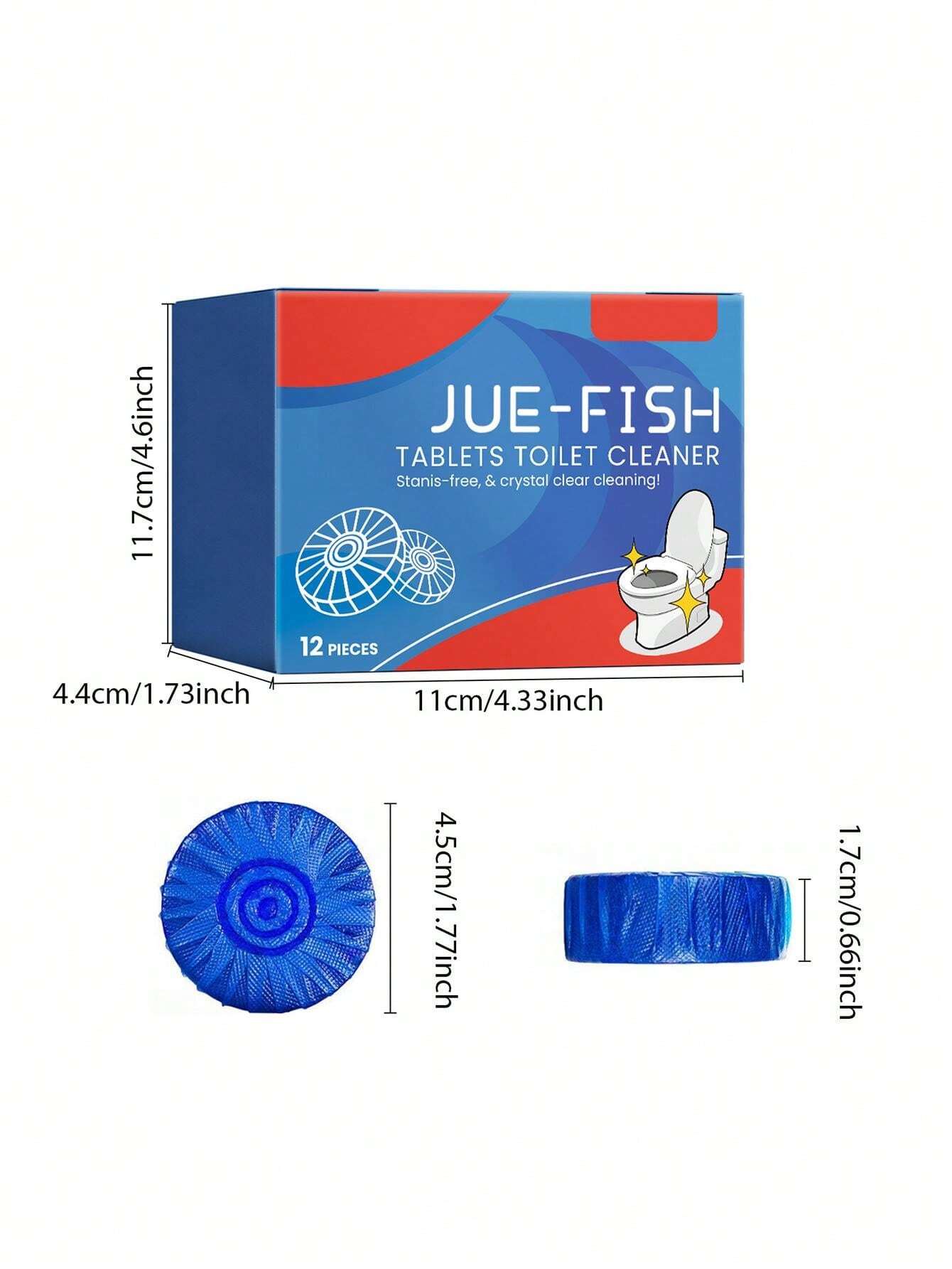 UltraClean Toilet Bowl Cleaner Tablets For Deodorizing, Descaling