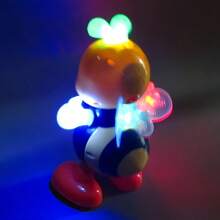 1 pieza Juguete de abeja de miel de dibujos animados con luz y música que canta, baila y se balancea