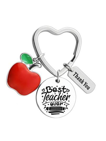 1 szt. Brelok ze stali nierdzewnej, prezent na Dzień Nauczyciela, akcesorium do Apple, prezent na ukończenie szkoły i powrót do szkoły dla nauczycieli