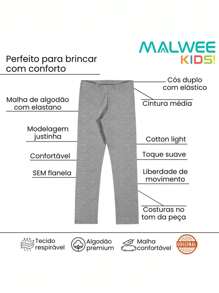 Malwee Kids Teen Girls Leggings - Grey - View 2