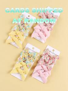 8pcs Baby Hair Clips, Fabric Hair Clips Protect Baby Delicate Skin, Suitable For Daily Use, Random Card Shipped Love Valentine - Multicolor - View 9