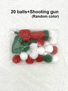 Christmas Cat Interactive Toy Set Silent Ball Launcher Pet Soothing Tool Plush Gun Toy (Gun Color Randomly Shipped) - Multicolor - View 9