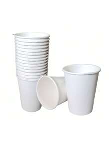 10 cốc giấy dùng một lần 240ml Party Juice - Hạt cà phê - trắng - Xem 2