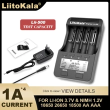 Liitokala Lii-500液晶可检测电池容量3.7V 18650 18350 17500 16340 18500 14500 26650锂电池1.2V AA AAA镍氢电池充电器 - 黑色 - 查看 2
