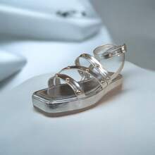 Women's Flatform Sandal Details - 銀色 - 查看 2