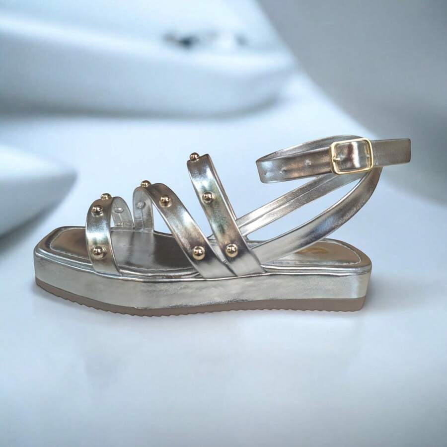 Women's Flatform Sandal Details - 銀色 - 查看 1