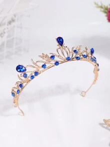 1 件时尚金属水钻 3D 皇冠头带，适合少女 - 彩色 - 查看 10