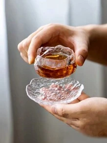 1 pièce/5 pièces Assiette en verre dépoli style INS Plat à collation à la maison, Plat à sauce, dessert, pâtisserie, Plateau de table de nuit, Rangement pour bijoux pour boucles d'oreilles, colliers et bagues Cadeau de Noël, Fournitures scolaires