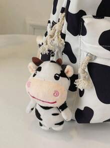 1个经典百搭大容量背包，适合返校季，带笔记本电脑隔层，时尚多功能背包，通体奶牛印花图案，高品质可折叠设计，附赠毛绒奶牛挂件，双拉链，休闲旅行背包，适合毕业生、男士、女士、青少年/青年，也适合户外旅行和青少年使用，另附休闲奶牛印花女士钱包。 - 彩色 - 查看 13