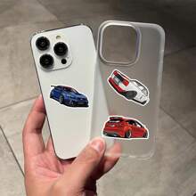 50 张/包卡通赛车涂鸦贴纸，可用于装饰滑板、笔记本电脑、杯子、头盔、桌子、手机壳等 DIY 创意贴纸 - 彩色 - 查看 6