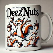 White Ceramic 11 Oz Mug With Adorable Squirrel Design, Perfect For Outdoor Use Gift Box Christmas Mugs Navidad Decoracion 2025 Christmas Gifts