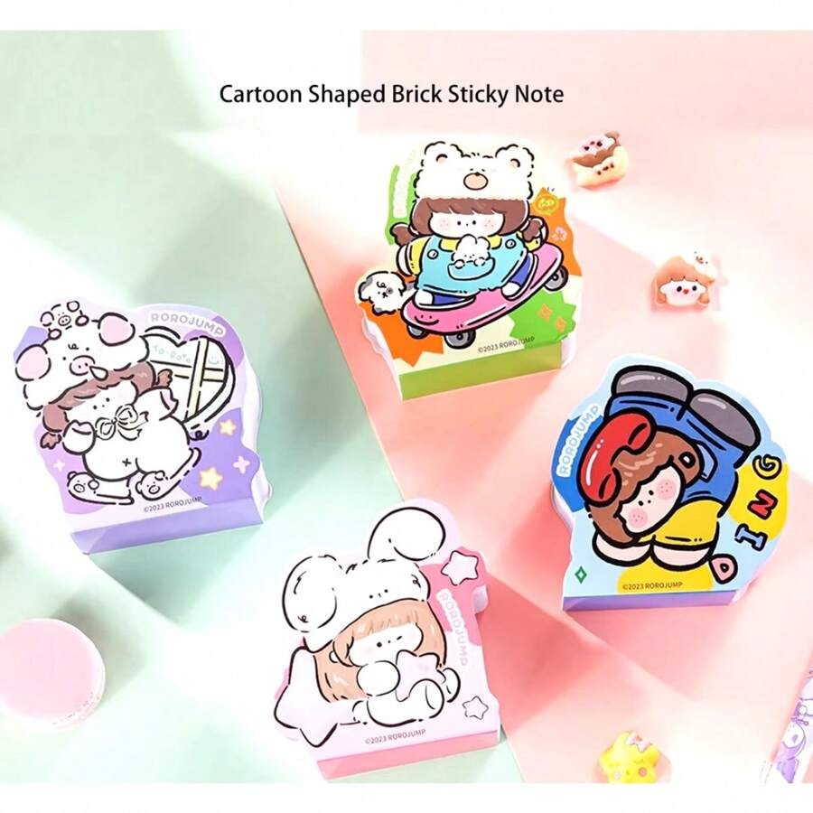 250 Sheets/Pack Cute Sticky Notes Portable Planner Memo Pads Notepads Non-Adhesive For Study Work Office School Stationery - Multicolor - View 1