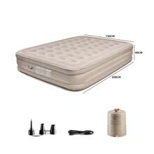 Colchon Inflable Matrimonial Con Bomba Inflable Automática - Caqui - Ver 7