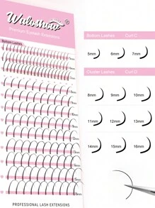 Waloshow 5-16mm, 18-22mm Cartoon Fairy False Eyelashes, 1 Box, Handmade Delicate Pointed Single Lashes, Natural & Realistic, Soft & Lengthening, Suitable For Daily Makeup Or Party Occasions (5-22mm) - D - View 6