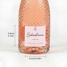 Étiquettes de vin personnalisables pour les moments spéciaux - Créez vos propres étiquettes de bouteille de vin pour les anniversaires, les célébrations et les fêtes - Parfait pour le vin pétillant italien rosé