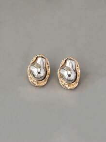 1 Set Of 2024 European And American Style Sweet, Cool, Cold, Light Luxury, Niche High-End Feeling, New Asymmetrical Shaped Bead Necklace Bracelet Earring Set, Elegant And High-End Feeling, Collarbone Chain Simple And Exquisite, And Women's Banquet Parties, Daily Commuting Wear - Jewelry Set - View 17