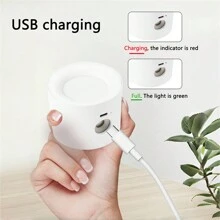 1个双面磁吸式LED壁灯，360°旋转多功能壁灯，RGB开关，双面LED橱柜灯，多色可调，触摸遥控器，USB充电，可调光，家居照明，适用于客厅、卧室、走廊、床头、阅读区、厨房、室内家居装饰、房间装饰、卧室墙面装饰，适用于圣诞节、感恩节、新年等节日 - RGB - 查看 11