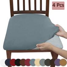 1 szt./4 szt./6 szt. Uniwersalny pokrowiec na stołek z jedwabiu mlecznego, jednolity kolor szczotkowany i wysoce elastyczny pokrowiec na siedzenie krzesła, miękki i wygodny pokrowiec na krzesło, odporny na kurz i brud, odpowiedni do krzeseł jadalnych, biur i wystroju domu, pokrowce na krzesła do jadalni, pokrowce na krzesła do jadalni, pokrowce na krzesła do jadalni, pokrowce na krzesła do jadalni, Forros Para Sillas De Comedor, pokrowce na krzesła, pokrowce na krzesła kuchenne, zestaw 6 pokrowców na krzesła do jadalni